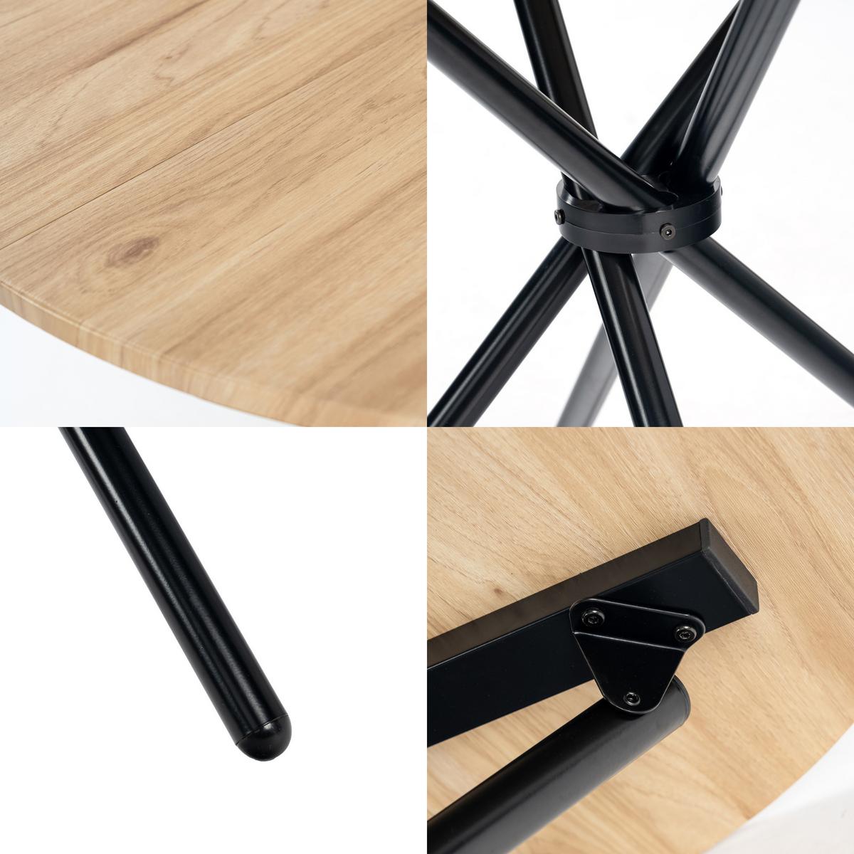 ESSTISCH 80/80/75 cm braun - Beige, Holz/Metall (80/80/75cm) - Urban Meuble