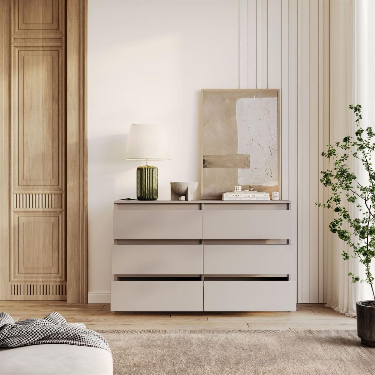 SIDEBOARD HANA M6 Kaschmir 120cm - Kaschmir, Holzwerkstoff (120/74.4/30cm) - Lookway