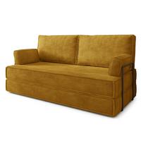BETTSOFA SILAR aus Schaumstoff Kordstoff Gelb Schlaffunktion - Gelb, Textil (170/86/80cm) - MASSENO