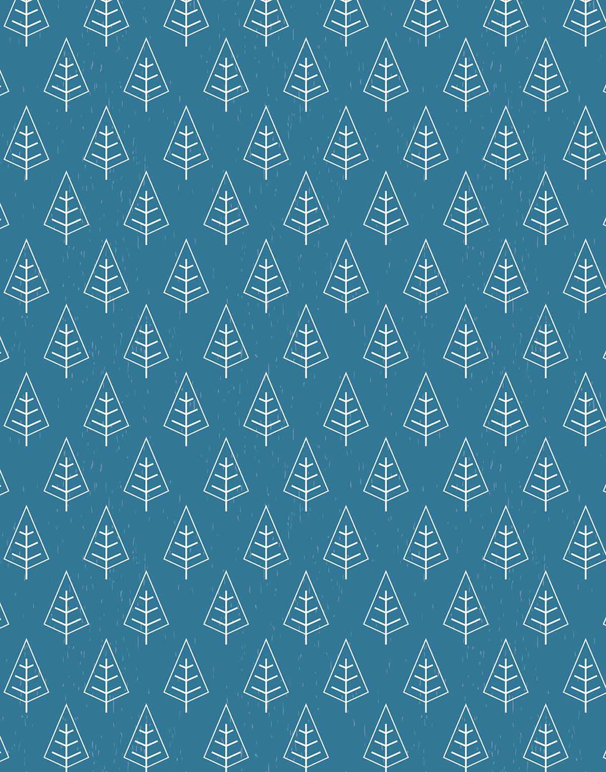 VERDUNKELUNGSROLLO 110x140 cm Bäume im Regen - Weiß, Textil (110/140cm) - TULUP