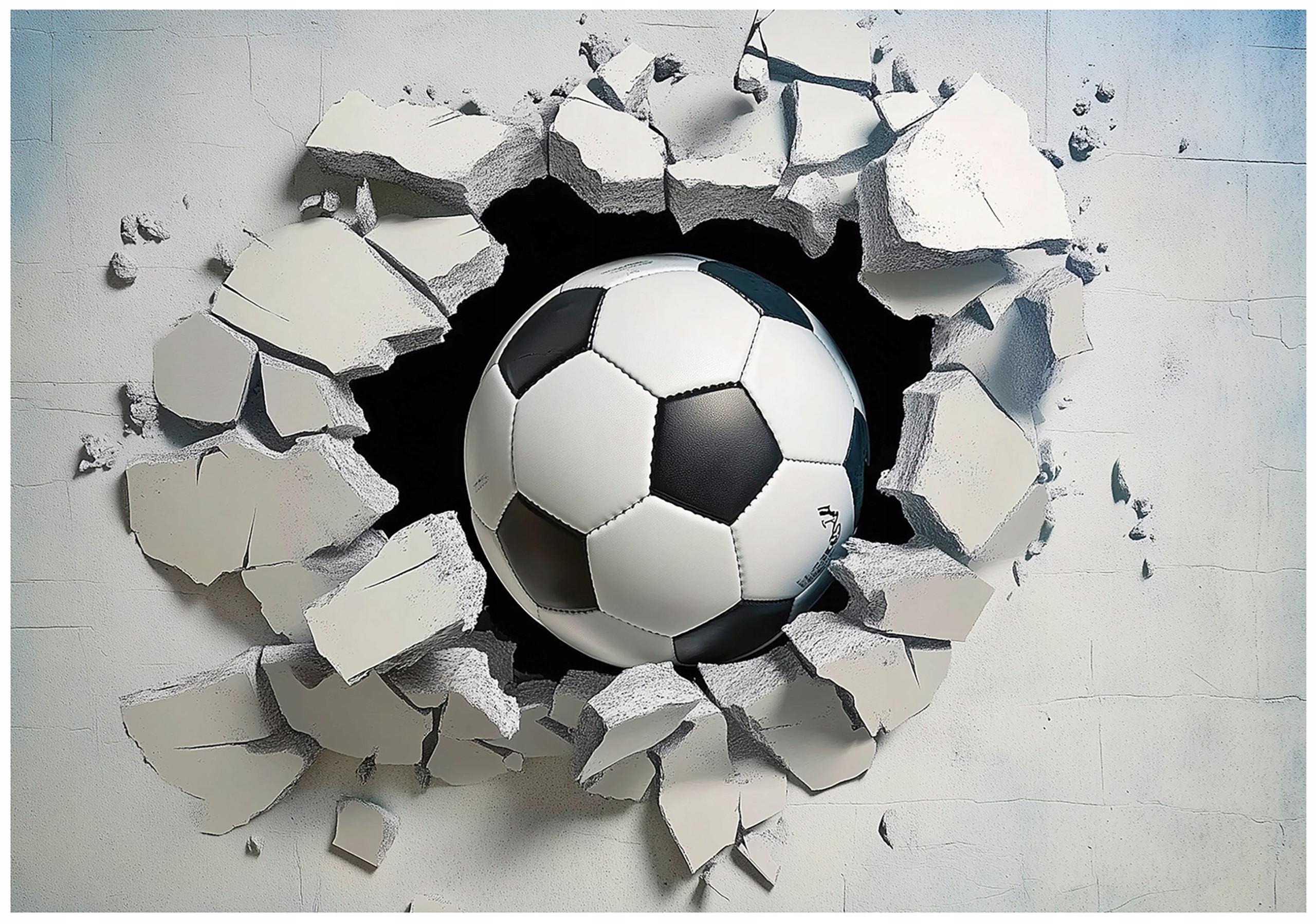 TAPETE Kinderzimmer Junge Fußball Vlies Fototapete 150x105 - Multicolor, Papier (150/105cm) - Wallarena