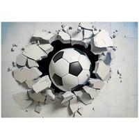 TAPETE Kinderzimmer Junge Fußball Vlies Fototapete 150x105 - Multicolor, Papier (150/105cm) - Wallarena