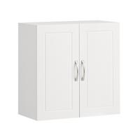 HÄNGESCHRANK mit Verstellbarem Regal, 60x60x30cm, Weiß - Weiß, Holzwerkstoff (60/60/30cm) - SoBuy