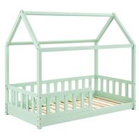 KINDERBETT Marli mint 80x160 cm - Mintgrün, Holz (80/160cm) - Juskys