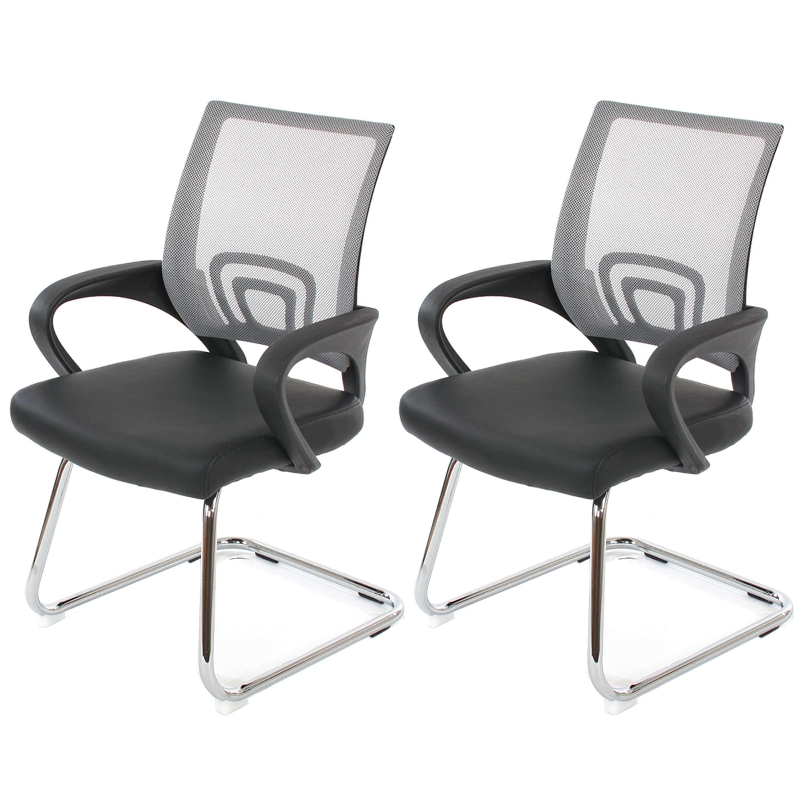 KONFERENZSTUHL Grau 2er-Set - Grau, Textil (57/92/59cm) - MCW