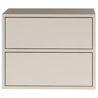 NACHTTISCH hängend Framme Kaschmirgrau mit 2 Schubladen, 50 cm - Kaschmir, Holzwerkstoff (50/40/36cm) - Selsey