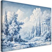 WANDBILD antike landschaft blau - Blau, Textil (60/40cm) - Feeby
