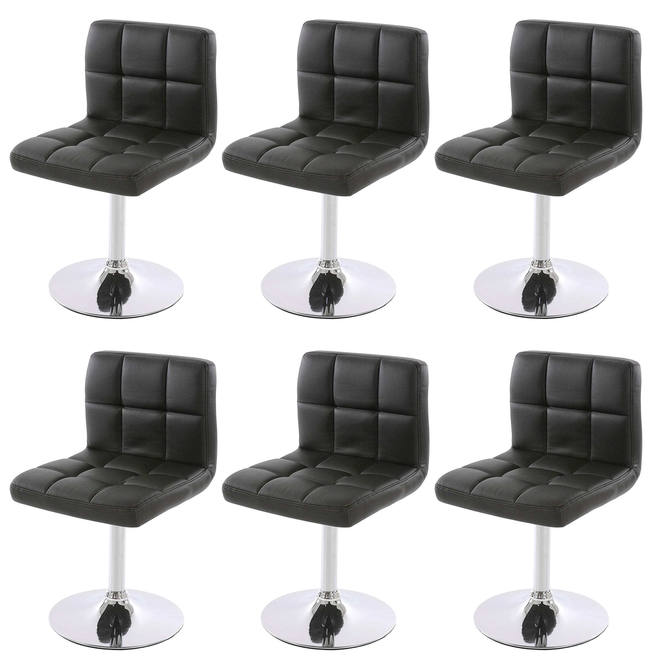 ESSZIMMERSTUHL Schwarz 6er-Set - Schwarz, Textil (43/76/44cm) - MCW