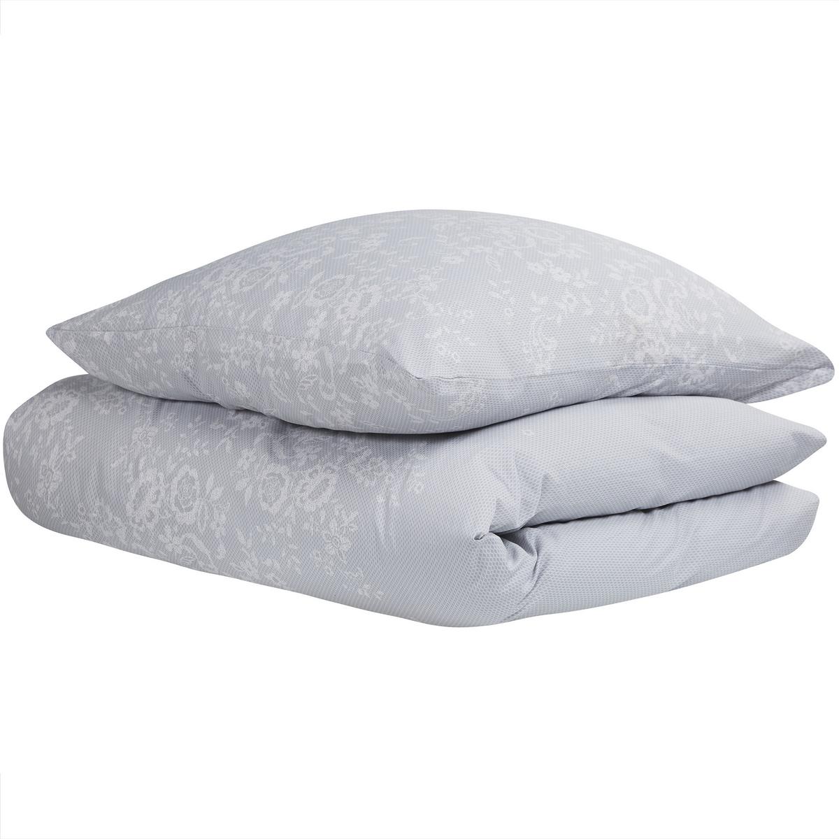 BETTWÄSCHE SET Morningside 135/200 cm - Grau, Textil (135/200cm) - Beliani