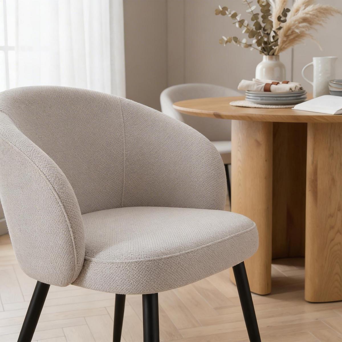 ESSZIMMERSTÜHLE KURSI 2er-Set grau - Grau, Textil (57/77/60cm) - IDIMEX