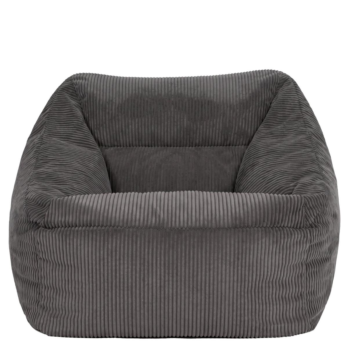 SITZSACK Cord Sessel Natalia - Grau, Textil (97/73/84cm) - icon