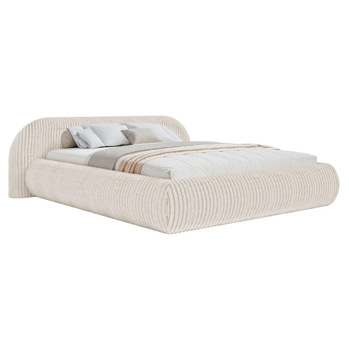 POLSTERBETT Shels Low Creme 140x200 cm - Creme/Schwarz, Kunststoff/Textil (140/200cm) - Selsey