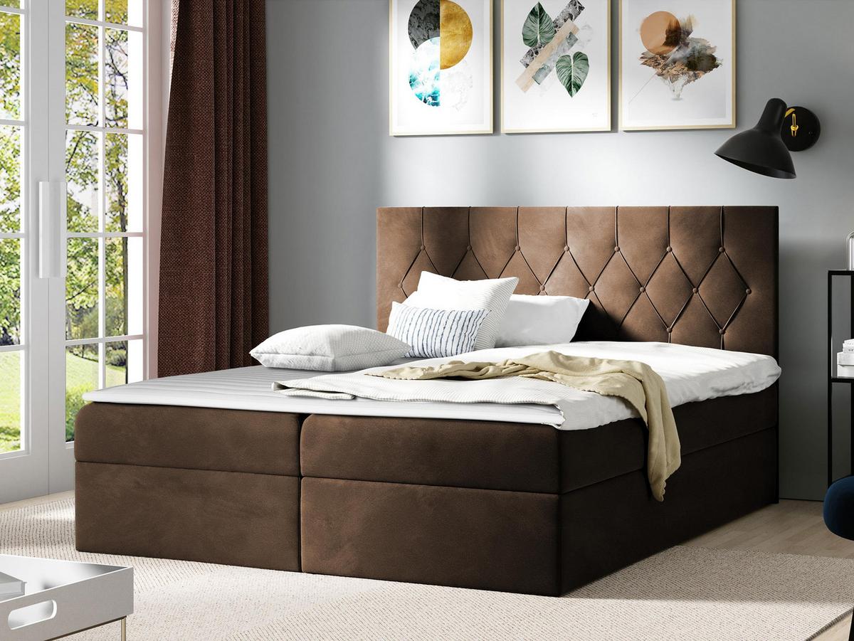 BOXBETT Sky - H3 - Braun, Holz (160/200cm) - MIRJAN24