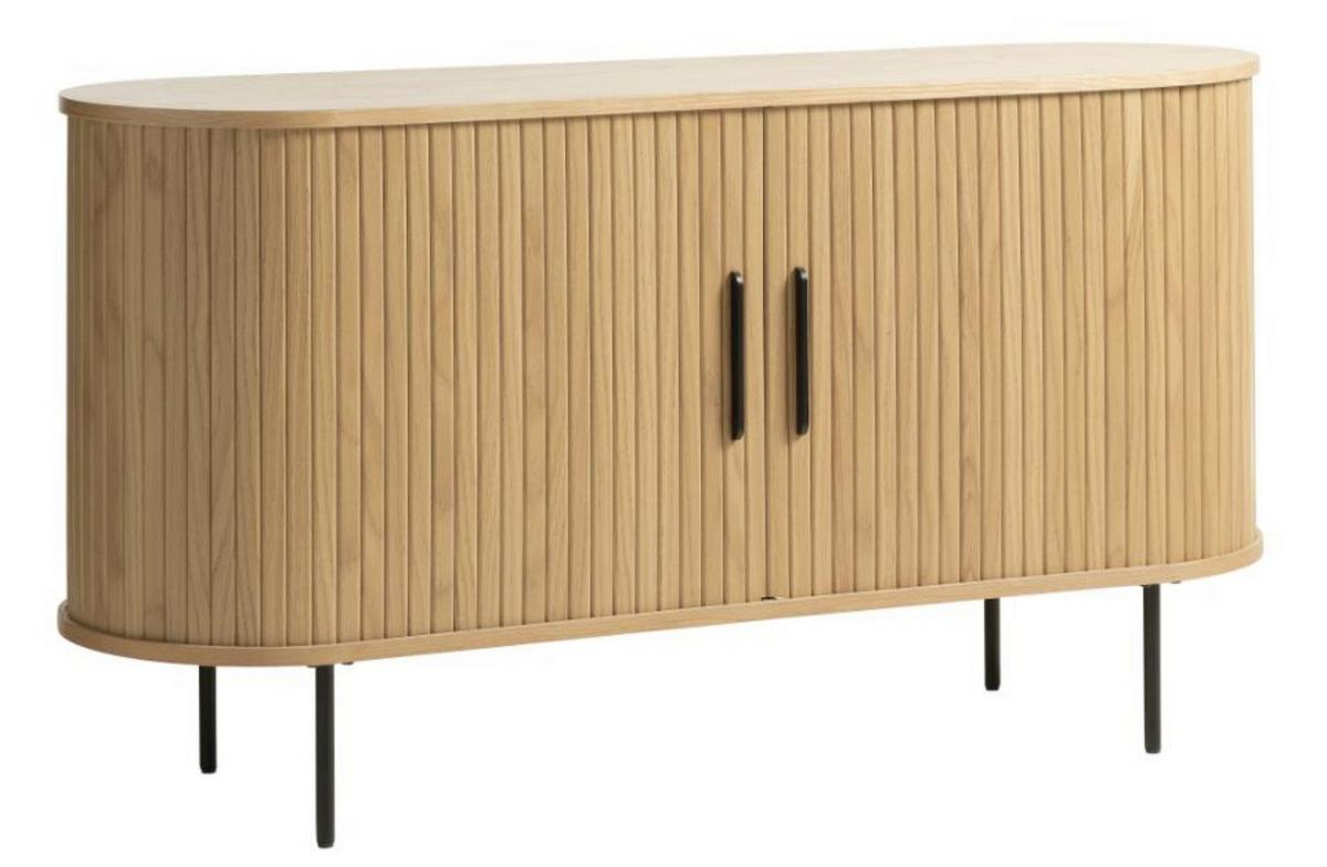 SIDEBOARD Gativel Eichefarben - Eichefarben/Schwarz, Holzwerkstoff/Kunststoff (140/76/45cm) - Selsey