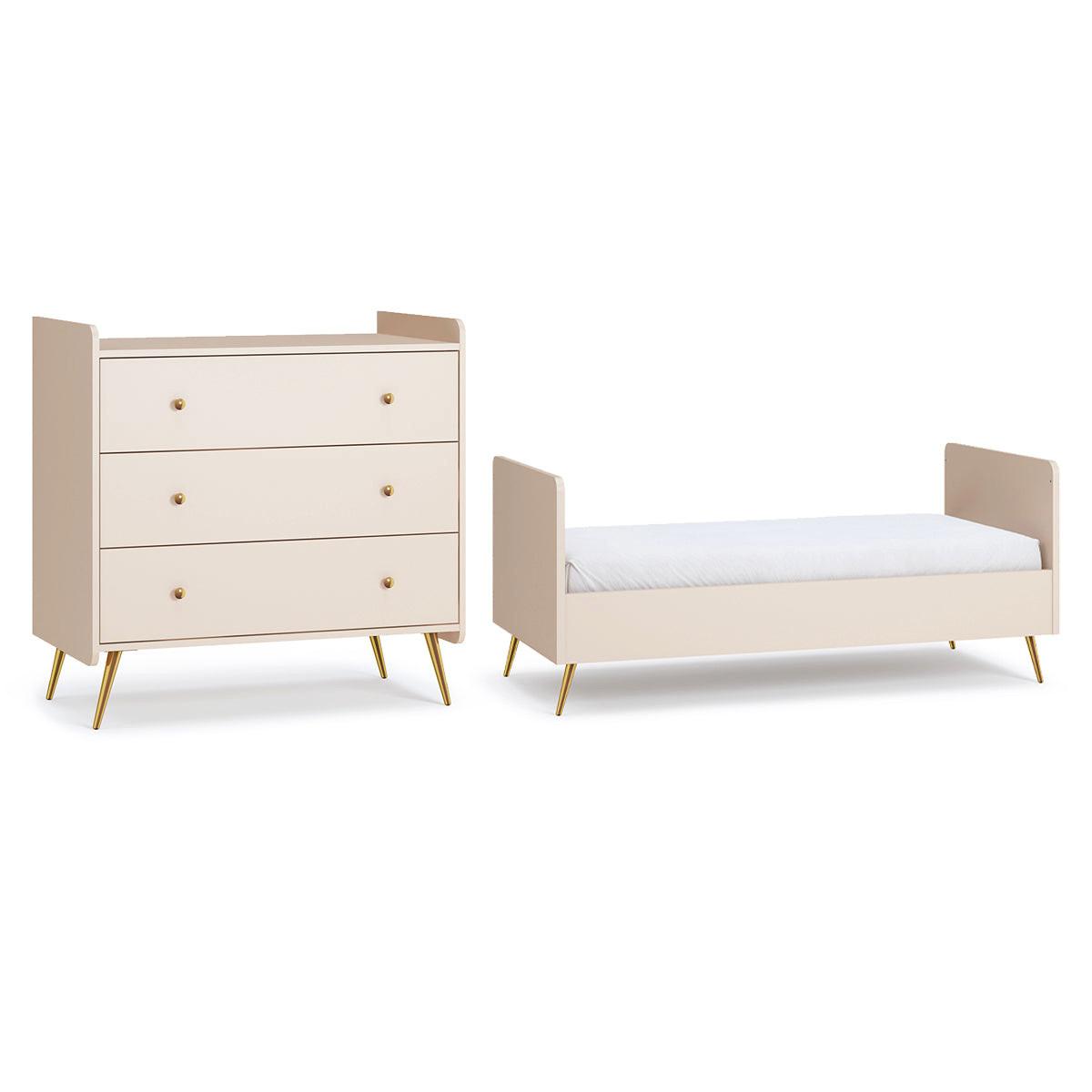 BABYZIMMER 2-teilig Lunea Kaschmir - Kaschmir, Holzwerkstoff (143.4/91/74.8cm) - Petits-meubles