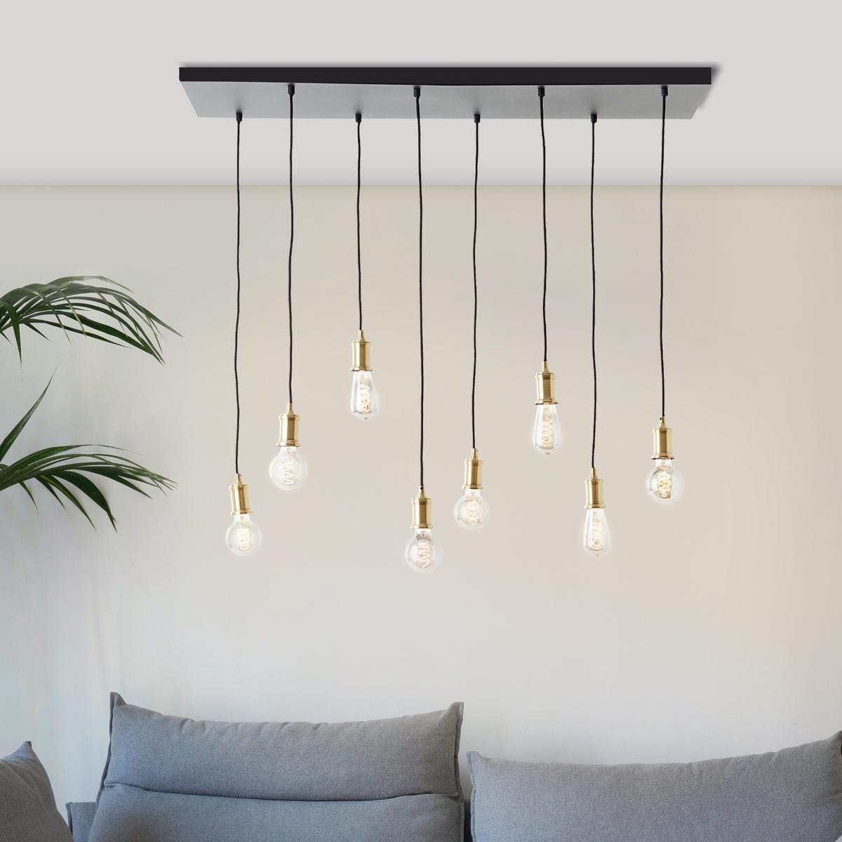 PENDELLEUCHTE Darcia 99815/06 - Schwarz, Metall (110/34.8/133cm) - Brilliant