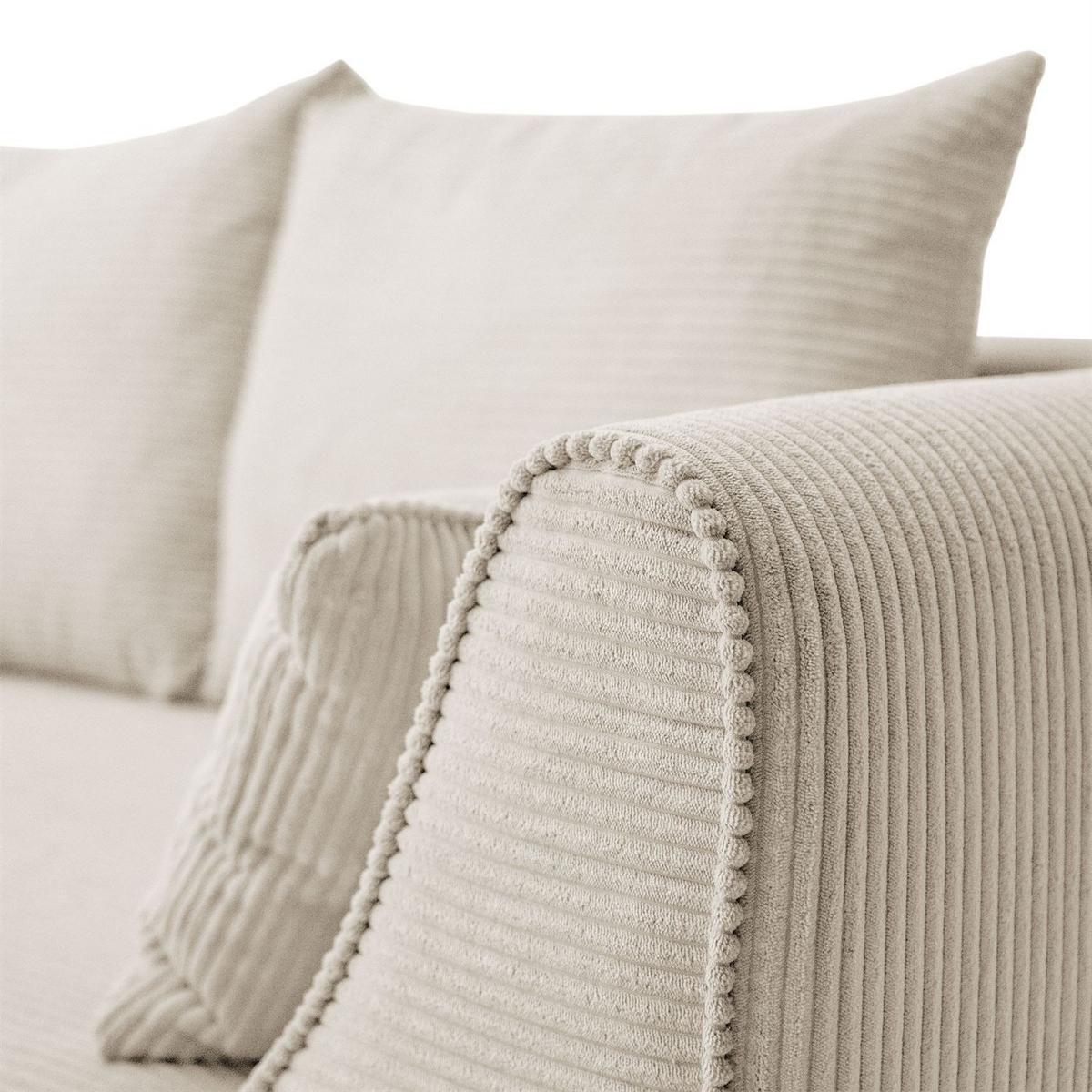 SOFA ASPEN Zweisitzer mit Schlaffunktion, Anafi 22 - Beige, Textil (267/94/95cm) - Lookway