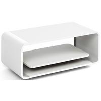 COUCHTISCH Sora in Weiß mit abgerundetem weißem Metallgestell 100/50/41 cm - Schwarz/Weiß, Holzwerkstoff (50/100/41cm) - WFL GROUP