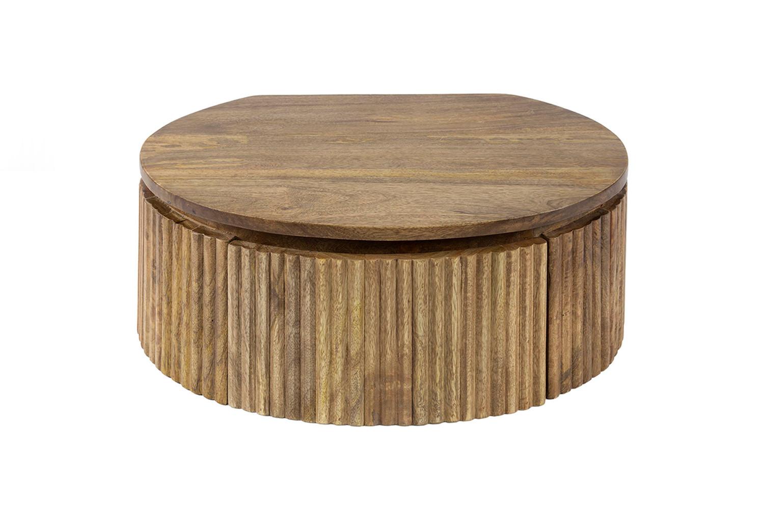 NACHTTISCH HEVE Holz Mango - Zwetschgeholzfarben, Holz (50/20/35cm) - KAWOLA