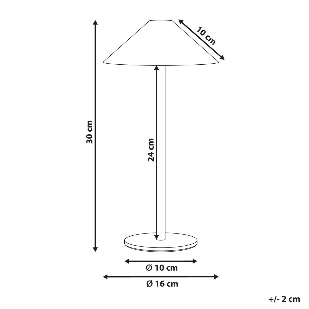 KABELLOSE LED Tischlampe mit Dimmer Metall Rot Modjo - Rot, Metall (18/18/33cm) - Beliani