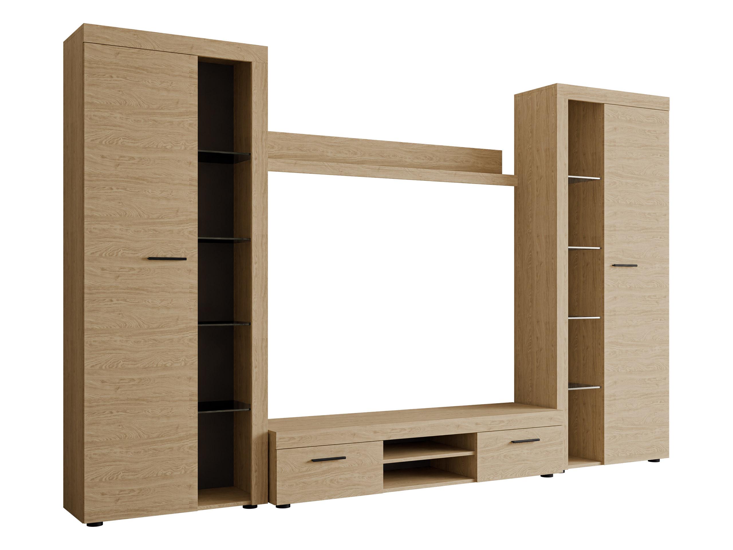 WOHNWAND Rumba XL - Eichefarben, Holzwerkstoff (300/190/40cm) - MIRJAN24