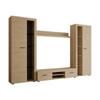 WOHNWAND Rumba XL - Eichefarben, Holzwerkstoff (300/190/40cm) - MIRJAN24