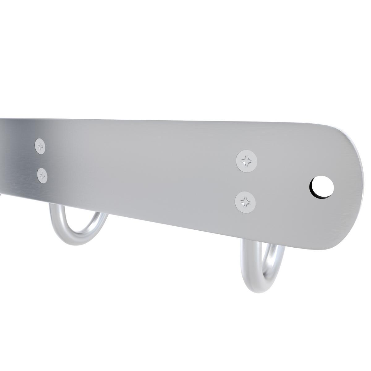 GARDEROBENLEISTE 30/5/5 cm - Silberfarben, Metall (5/5/30cm) - Intirilife
