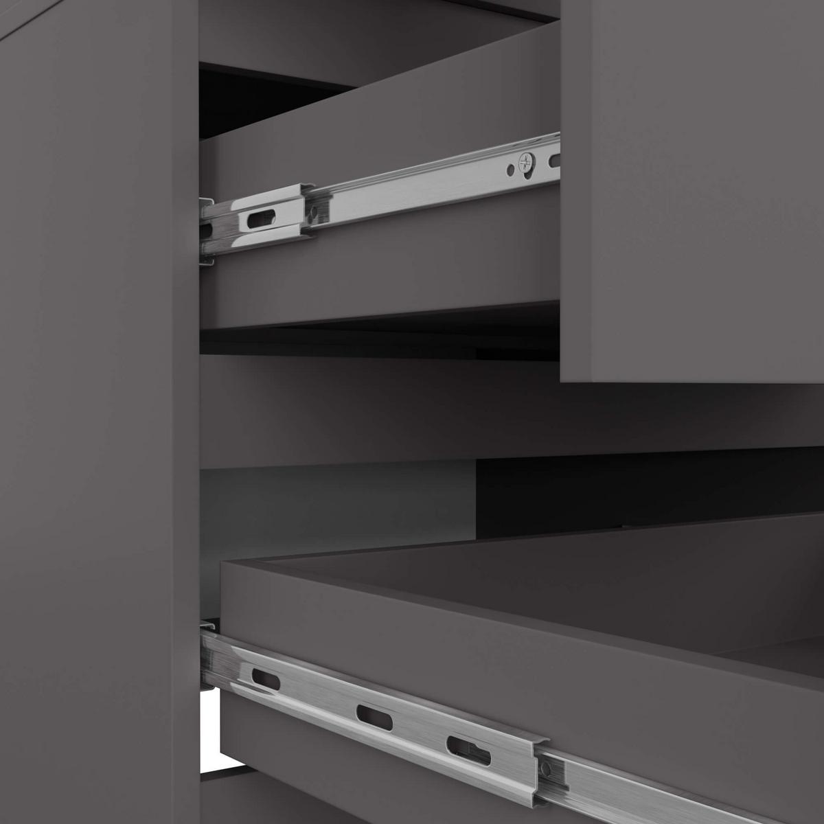 KLEIDERSCHRANK Graphit Grau 180/60/51 - Graphitfarben, Holzwerkstoff (60/180/51cm) - RAUMHIRSCH FURNITURE