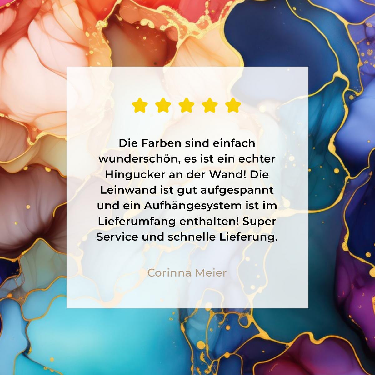 LEINWANDBILD Marmor - Bunt - Abstrakt Deko Groß 90x90 cm - Multicolor, Textil (90/90cm) - MuchoWow
