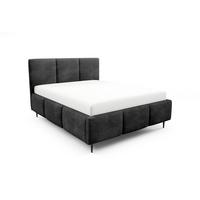 POLSTERBETT Miami - Schwarz, Holzwerkstoff/Textil (160/200cm) - Fun Möbel