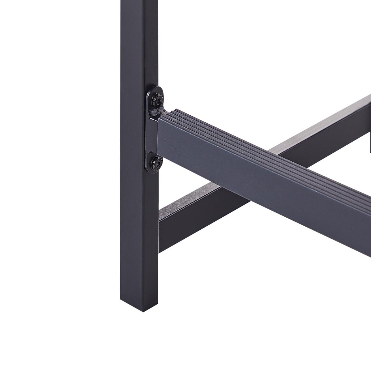 GARTENSTUHL Schwarz Avetrana - Hellbraun/Schwarz, Metall (40/61/38cm) - Beliani