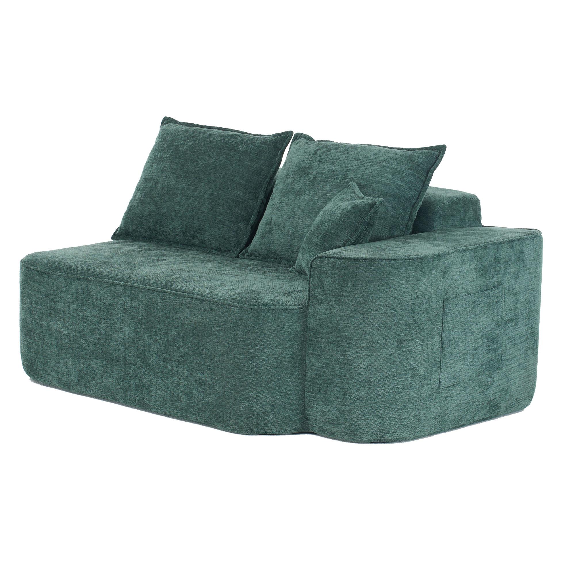 2-SITZER SOFA in Chenille Montagefrei - Grün, Textil (150/65/95cm) - Urban Meuble