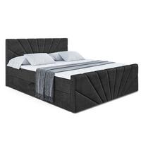 BOXBETT MILTIO-Z - 180x200 cm - H3 - Schwarz - Schwarz, Holzwerkstoff (180/200cm) - ALTDECOR