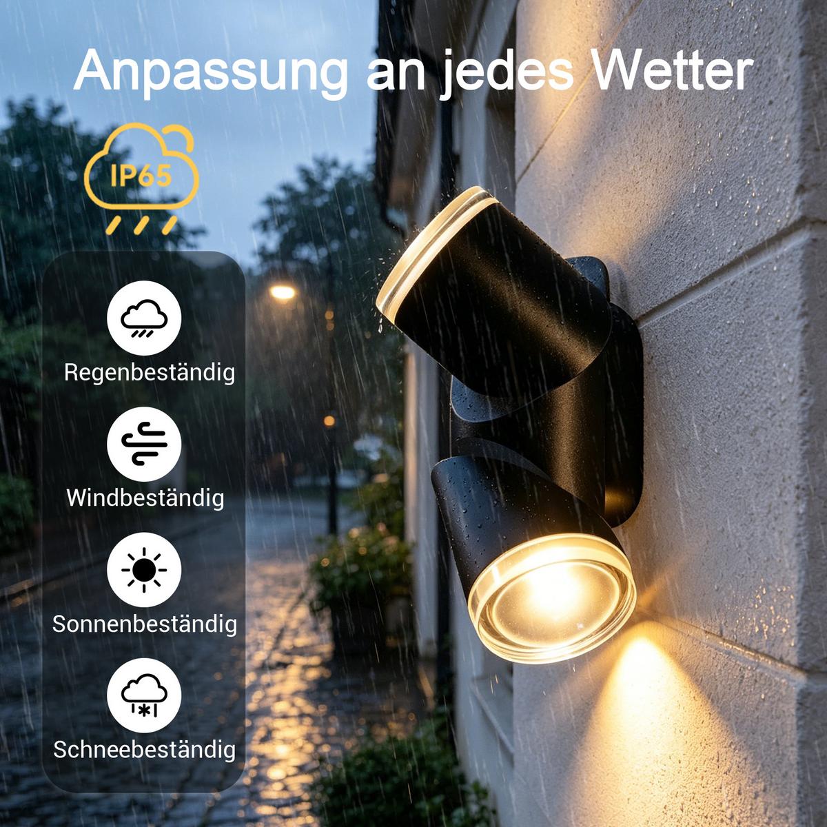 LED WANDLEUCHTE Hrisal 8/6.5/18 cm - Schwarz, Metall (8/6.5/18cm) - ZMH