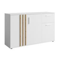 SIDEBOARD Turell 3D1SZ Weiß 120/73/35 cm – Kommode mit Schublade - Weiß, Holzwerkstoff/Kunststoff (120/73/35cm) - AX Living