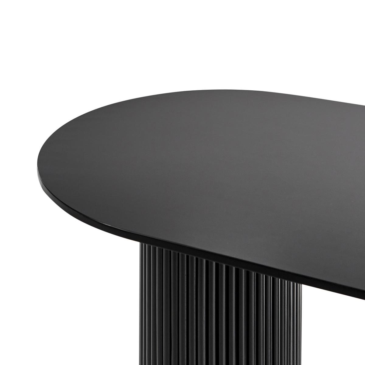 ESSTISCH Schwarz 180 cm 100 cm Sheridan - Schwarz, Holzwerkstoff (100/76/180cm) - Beliani