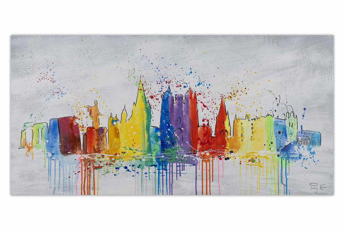 ACRYLBILD HANDGEMALT 120/60 cm - Grau, Holz/Textil (120/60cm) - KUNSTLOFT
