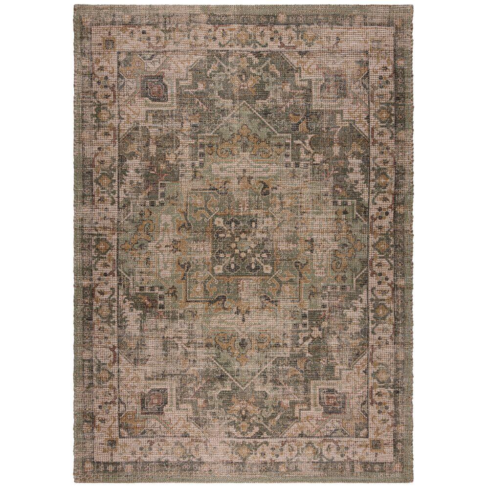 JUTETEPPICH DEEPE, klassisch im Vintage-Stil, Braun-Grün, 200 x 290 cm - Braun, Textil (290/200cm) - KADIMA DESIGN