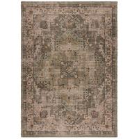 JUTETEPPICH DEEPE, klassisch im Vintage-Stil, Braun-Grün, 200 x 290 cm - Braun, Textil (290/200cm) - KADIMA DESIGN