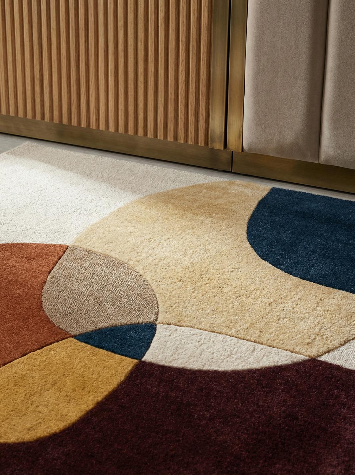 TEPPICH aus Wolle AIRE in Lila, abstrakt, 160 x 230 cm - Multicolor, Textil (230/160cm) - KADIMA DESIGN