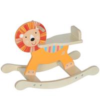 SCHAUKELPFERD Holz, Kinder Schaukeltier Löwe mit Haltegriffen Schaukel Orange - Orange, Holzwerkstoff (27/44/59cm) - AIYAPLAY