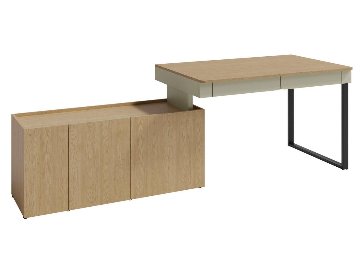 SCHREIBTISCH Luca LC10 - Schwarz/Grün, Holzwerkstoff (228/63/75cm) - MIRJAN24