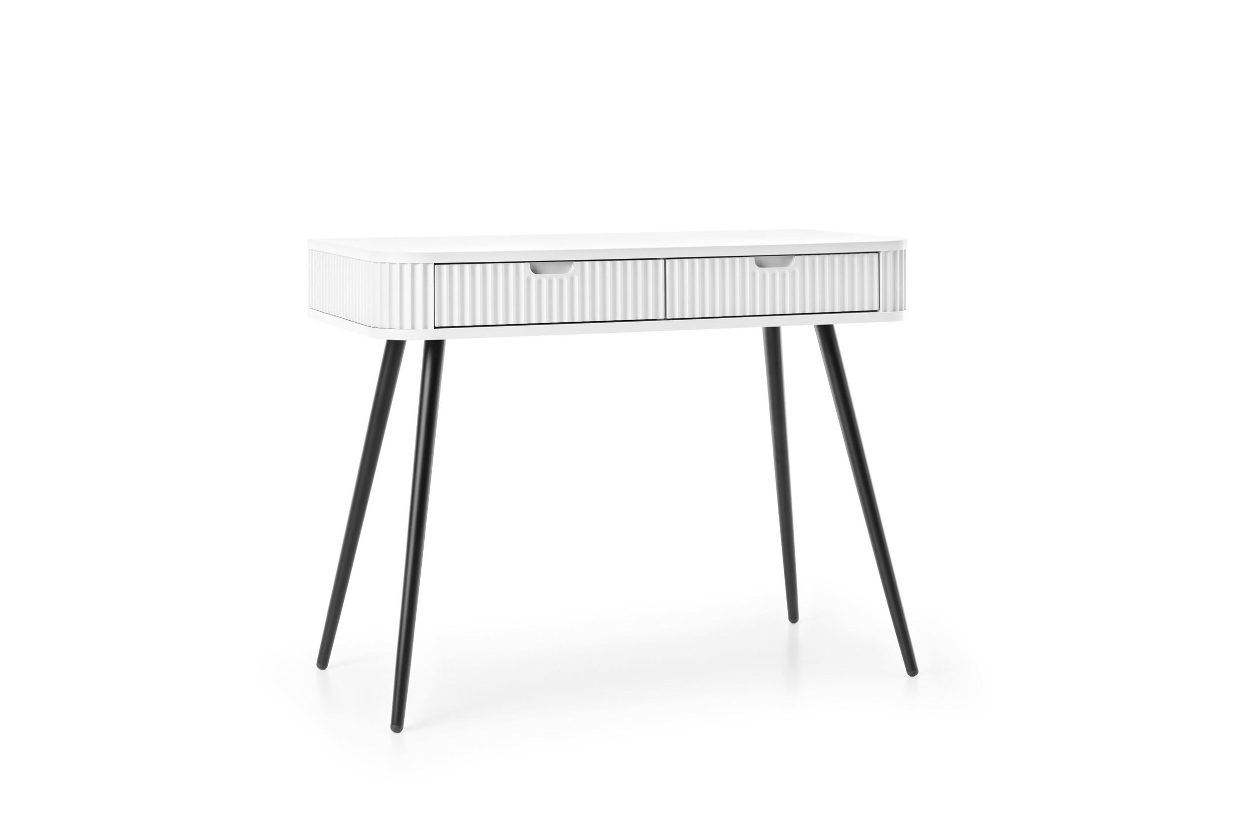 KONSOLENTISCH ZENZERO 103/80/49 cm mit Schubladen, Weiß - Weiß, Holzwerkstoff (49/103/80cm) - MASSENO