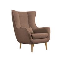 SESSEL Estjano Boucle - Beige/Braun, Holz/Textil (80/106/95cm) - MIRJAN24
