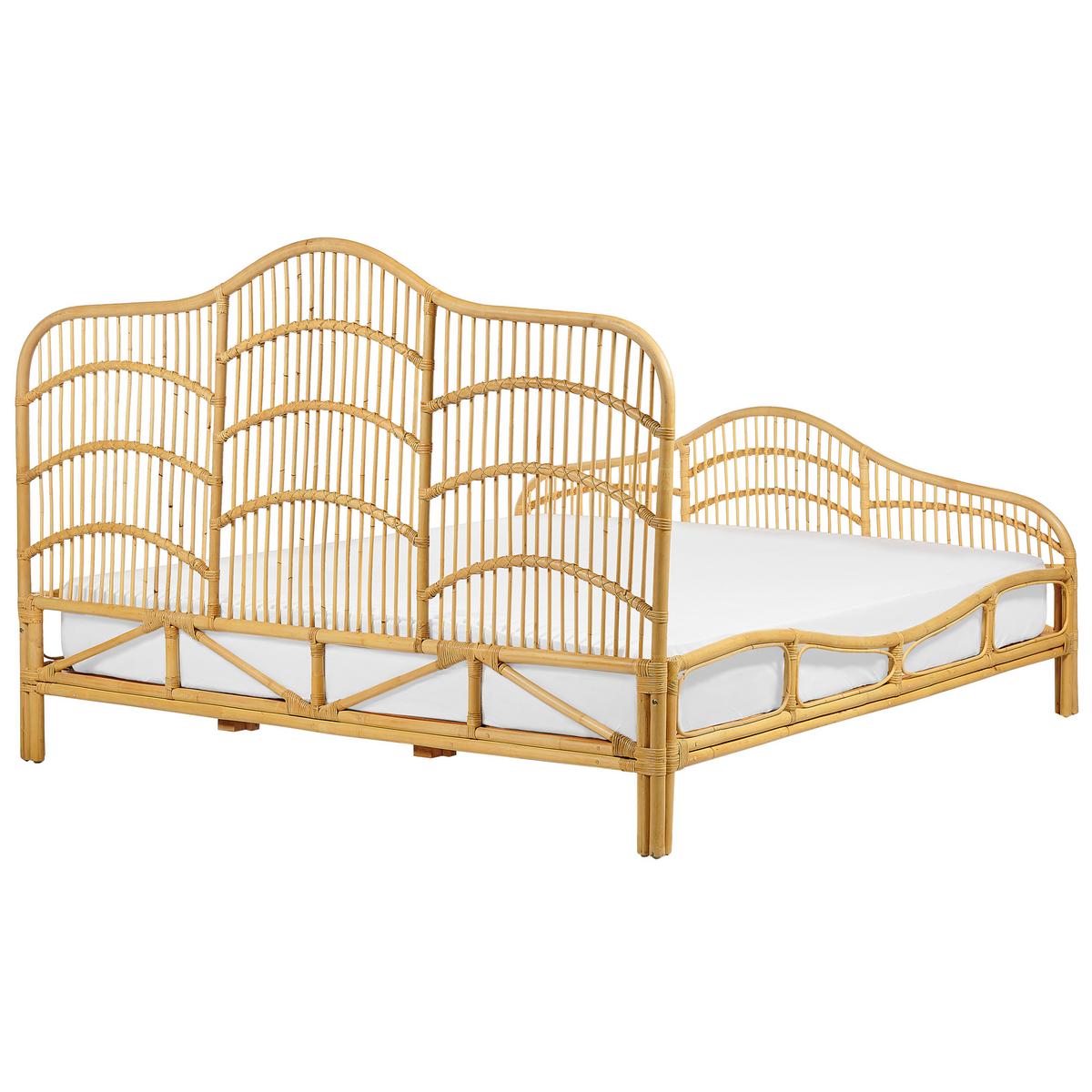 DOPPELBETT 180/200cm Heller Holzfarbton Domeyrot - Hellbraun, Naturmaterialien (180/200cm) - Beliani