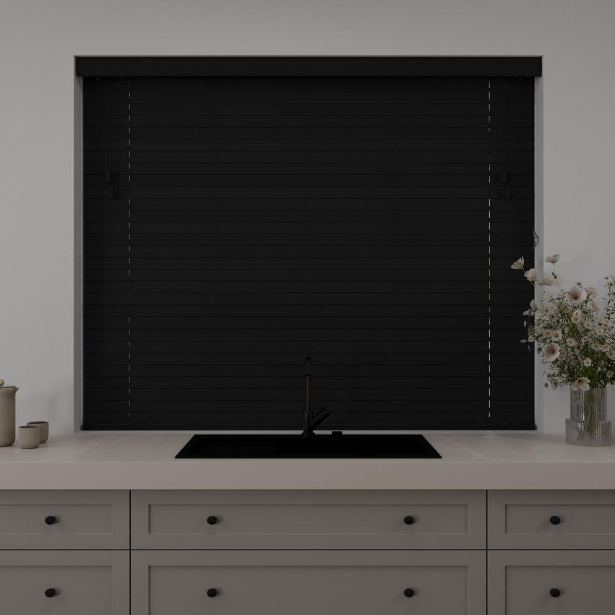 HOLZJALOUSIEN Cocoon Schwarz - Schwarz, Holz (70/240cm) - Cocoon Home Concepts