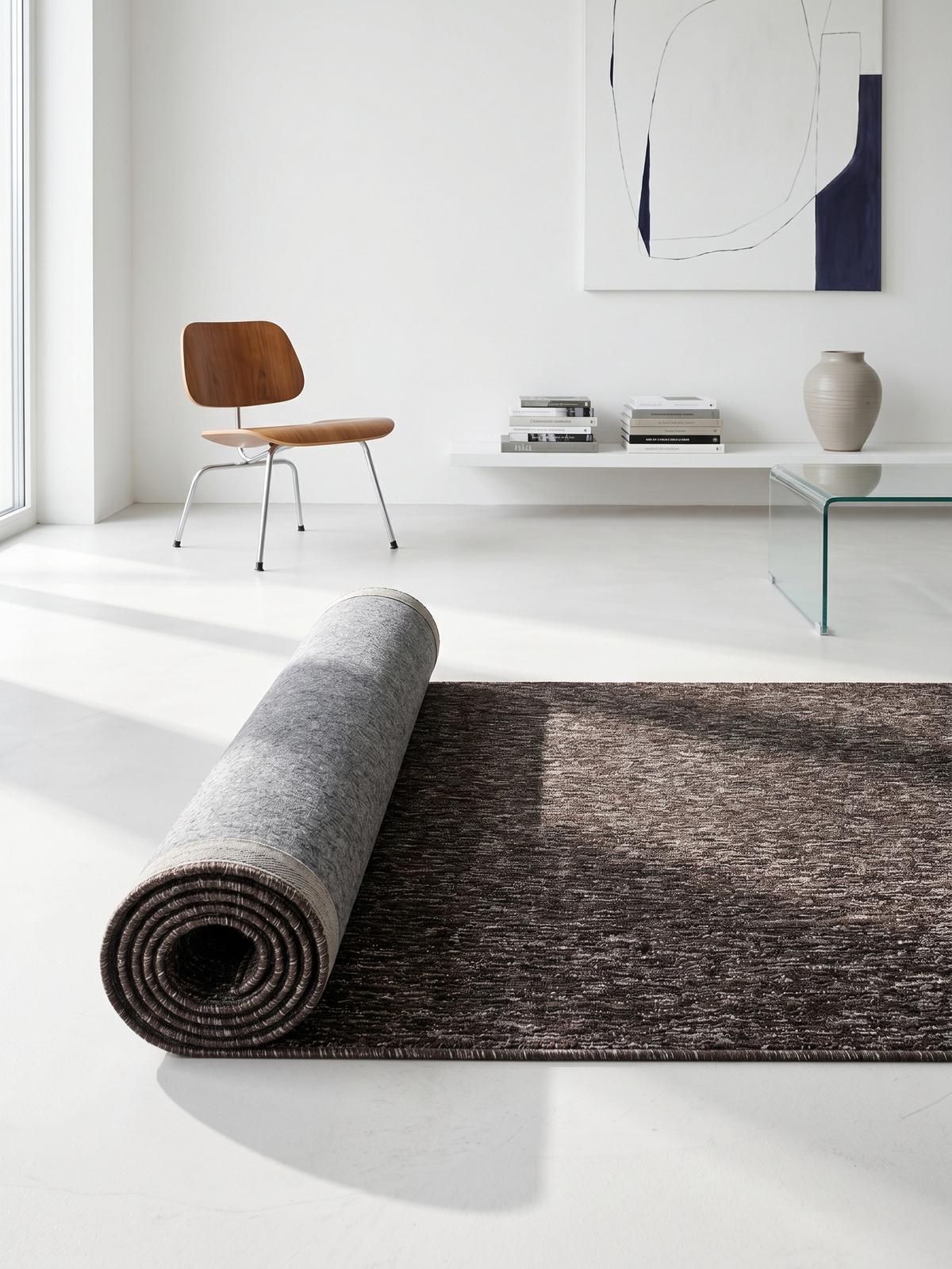 KURZFLORTEPPICH AMMER, einfarbig, Braun, 80 x 250 cm - Braun, Textil (250/80cm) - KADIMA DESIGN