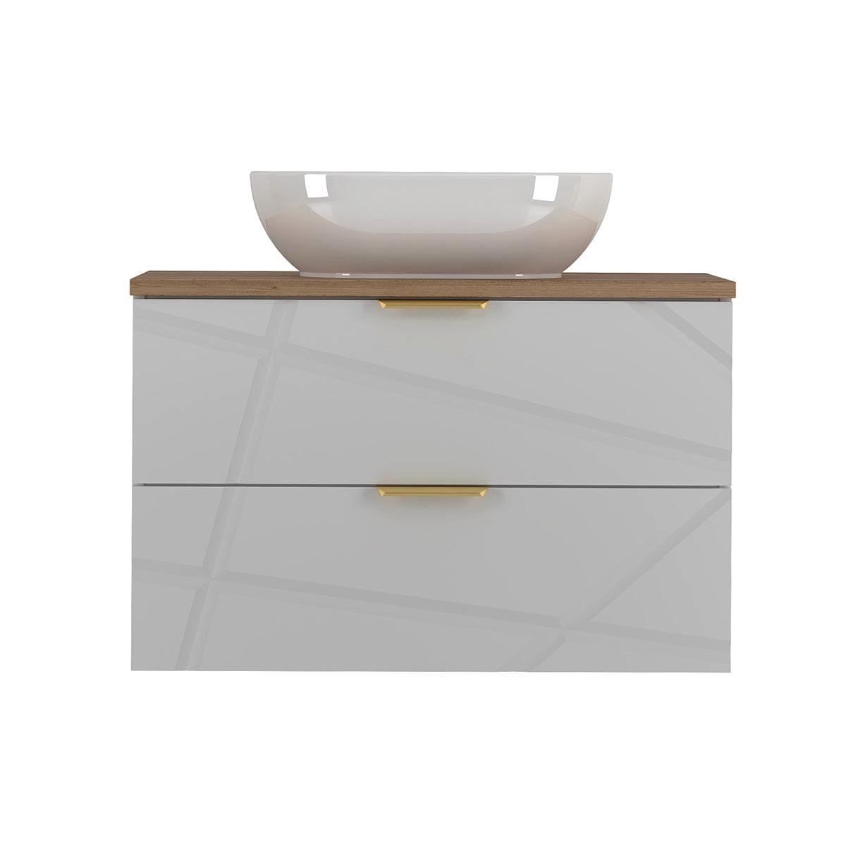 WASCHTISCH 80.6cm Aurora Weiß - Weiß, Holzwerkstoff (80.6/52.2/46.5cm) - Petits-meubles