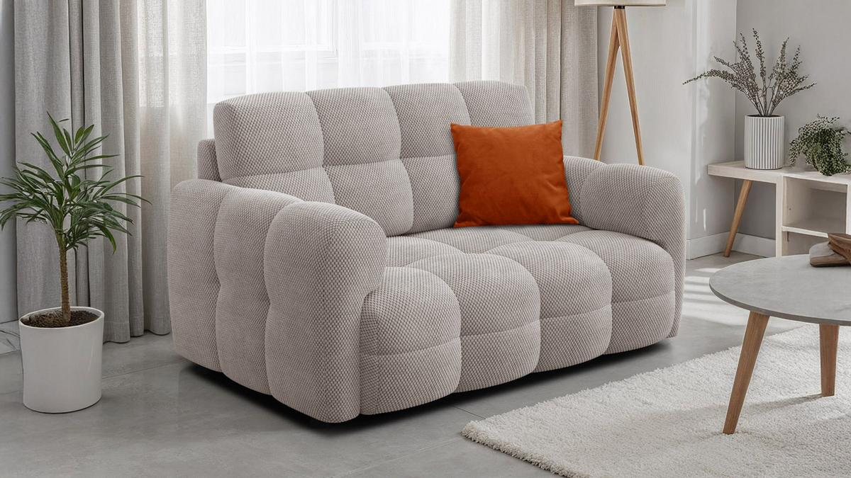 SOFA MELLOW 2-Sitzer, beige - Beige/Schwarz, Holz/Textil (153/87/98cm) - Wozimo