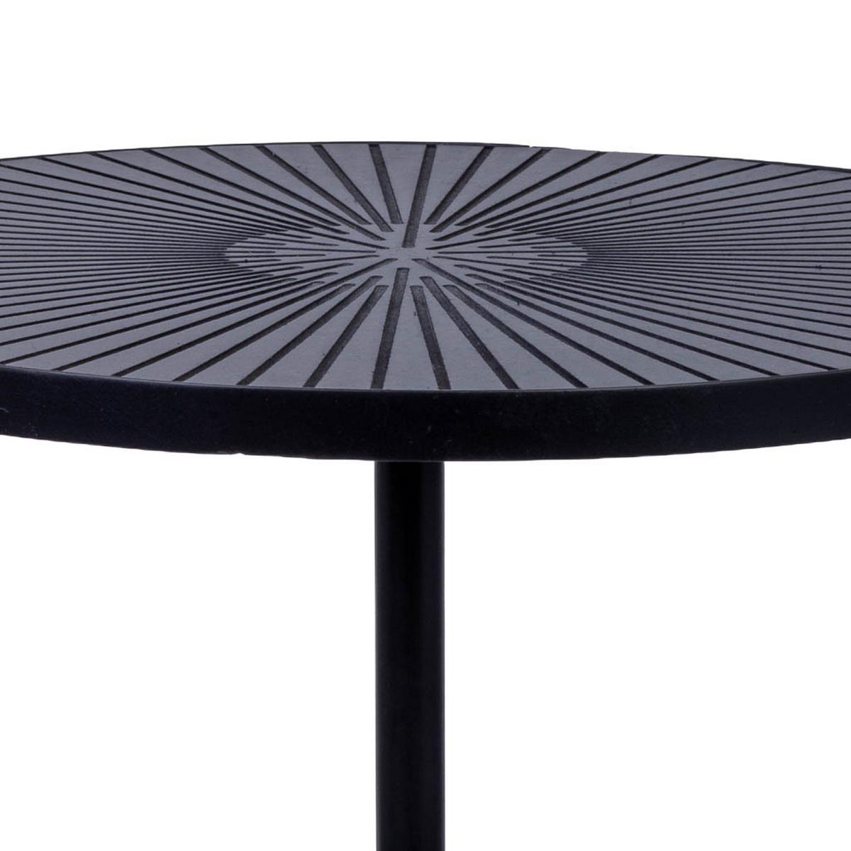 TISCH aus Metall, 41x45cm - Schwarz, Metall (40.5/40.5/45cm) - Wanderlust